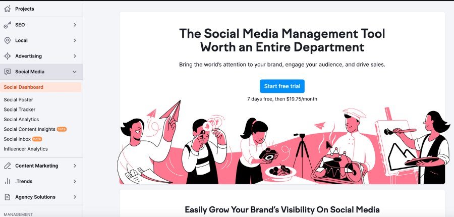 Semrush Social Media Management Tool